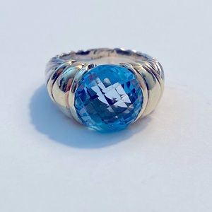David Yurman Blue Topaz Albion Ring